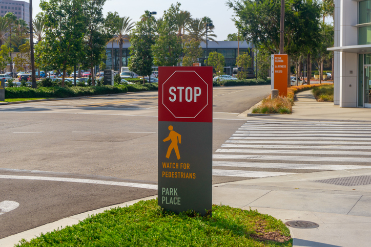 pedestrian crosswalk in irvine